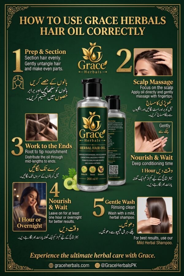 Grace Herbals Herbal Hair Oil Twin Pack (2 x 200ml)