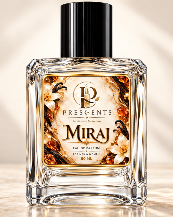 Miraj Luxury Eau De Parfum 50ml | Premium Long Lasting Perfume for Men & Women | Elegant Arabian Inspired Fragrance